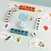 1 Set Buchstabierwürfel Lernkarten mit Klingel Tischspiel Englisches Wortbildungsspiel Puzzle Spielzeug Lernhilfen für die frühe Kindheit