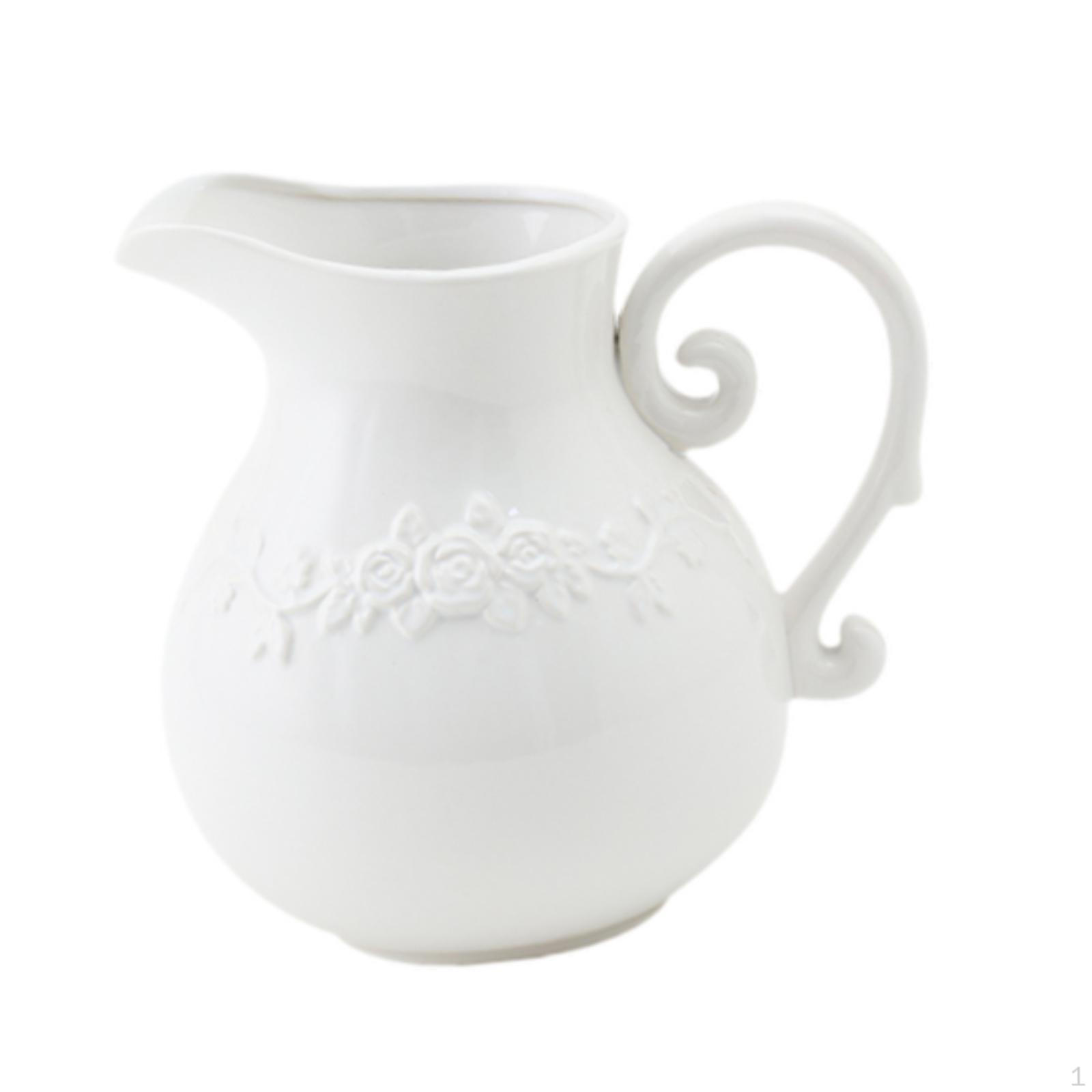 

Керамическая ваза для цветов, фермерский кувшин, молочник, украшение стола для кафе Short styles