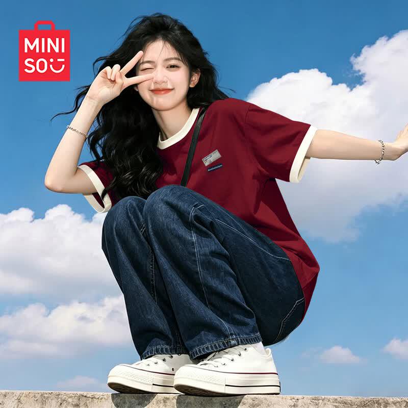 Женская хлопковая футболка MINISO «Звездный сон» 2XL
