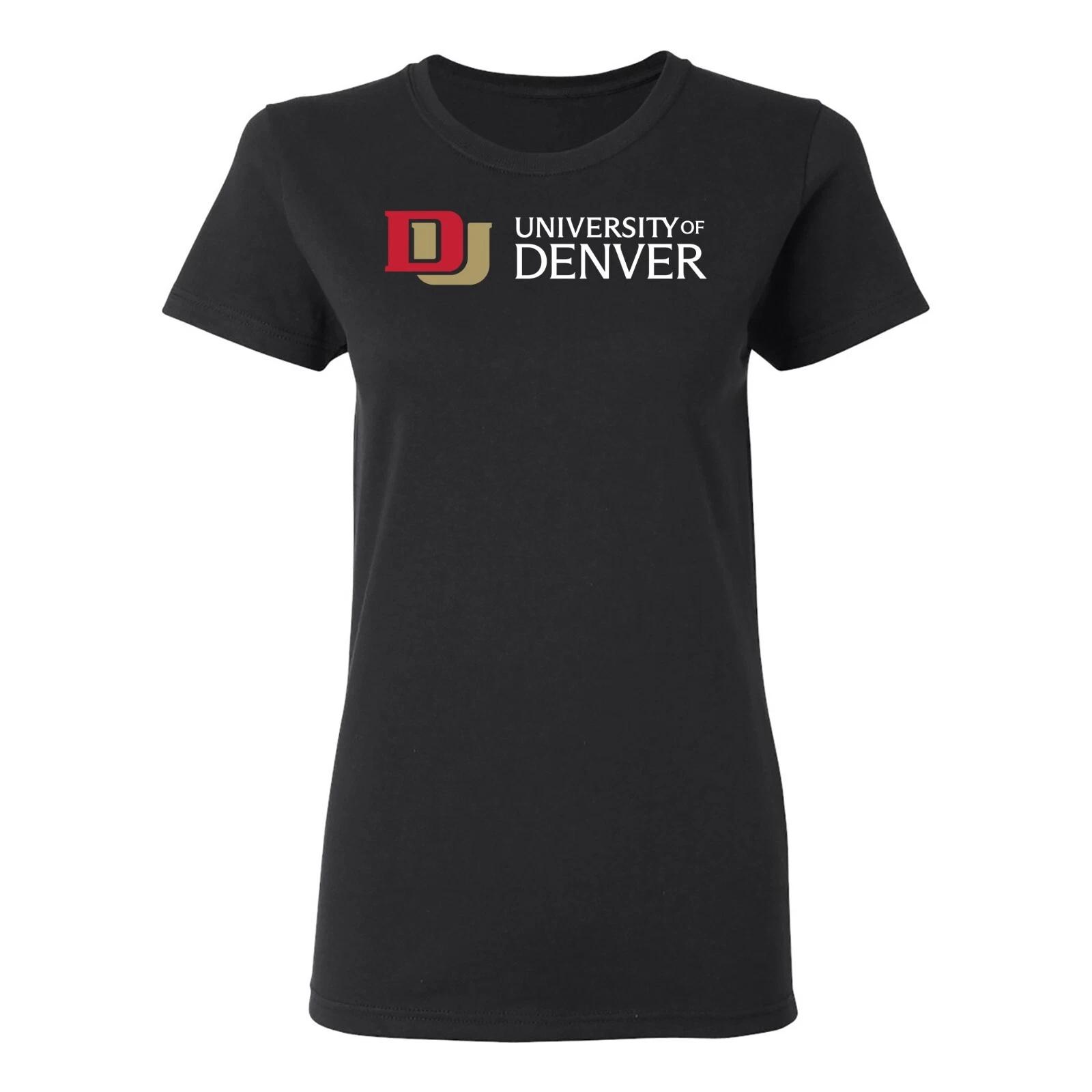 University of Denver Pioneers Basic Block Women s T-Shirt - Black L