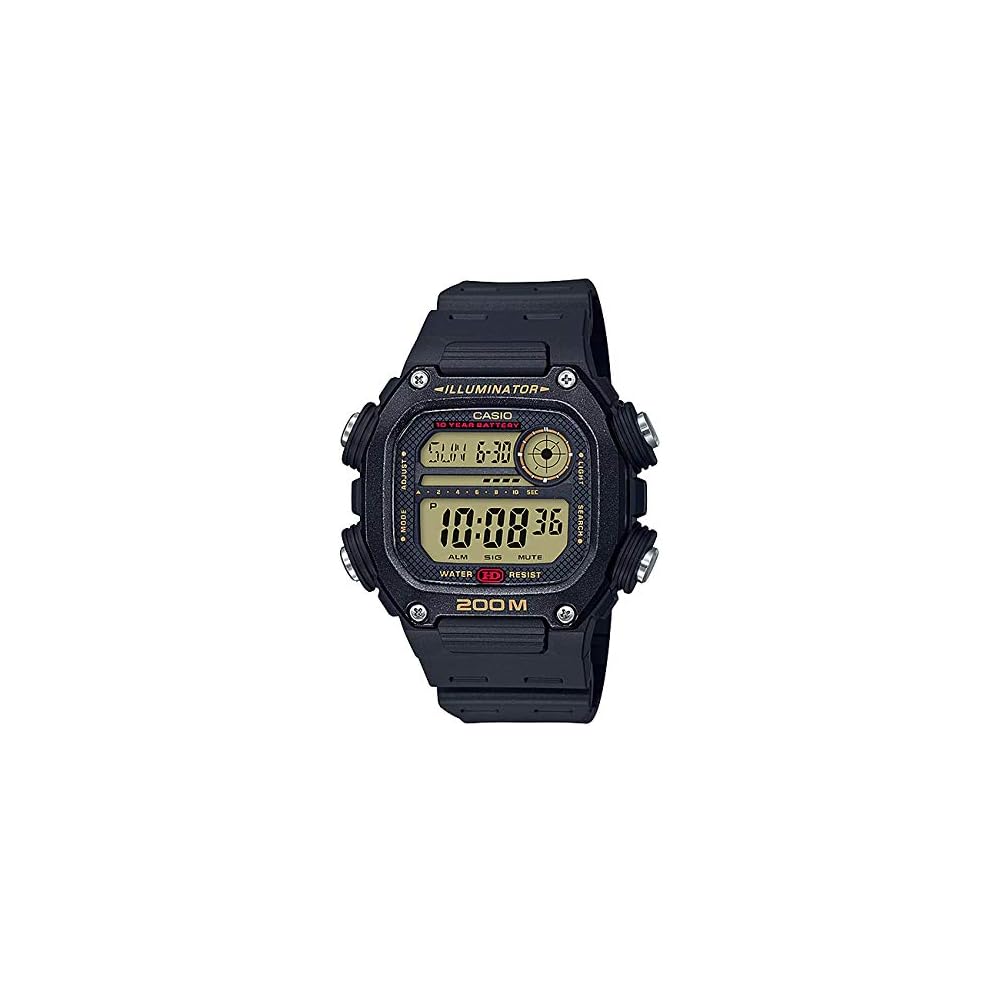 Casio Standard DW-291H-9A Digital Watch Black Unisex Kids Date Display