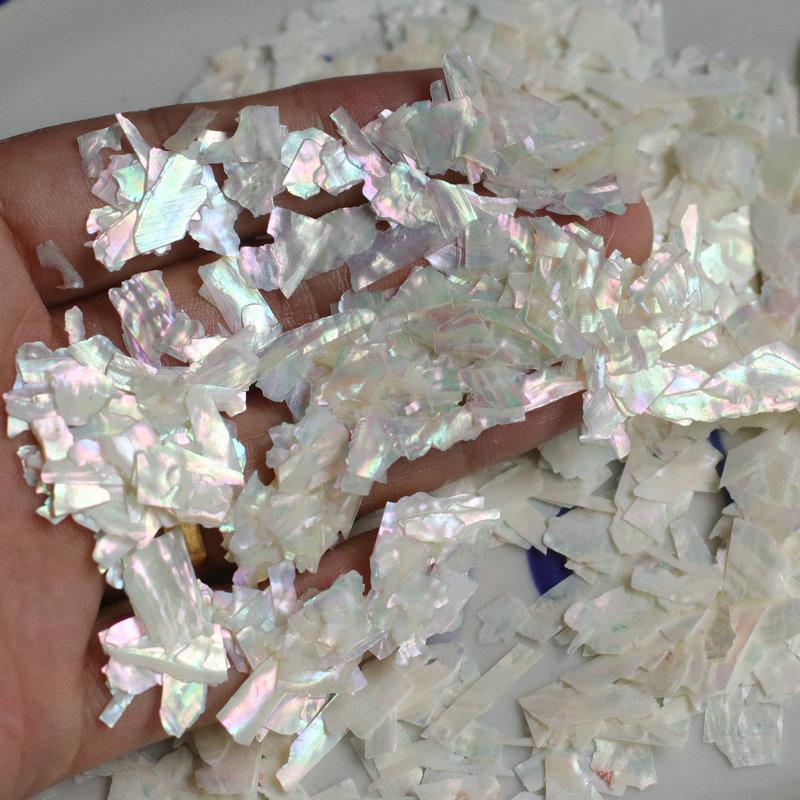 5g/pungă neregulate Abalone Shell Nail Art sclipici natural Sea Shell felii unghii farmece fulgi paiete strălucitoare manichiură decorare