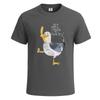Happy As Seagull with French Fry Funny Novelty Party Men's T-Shirt Gift Tee Top