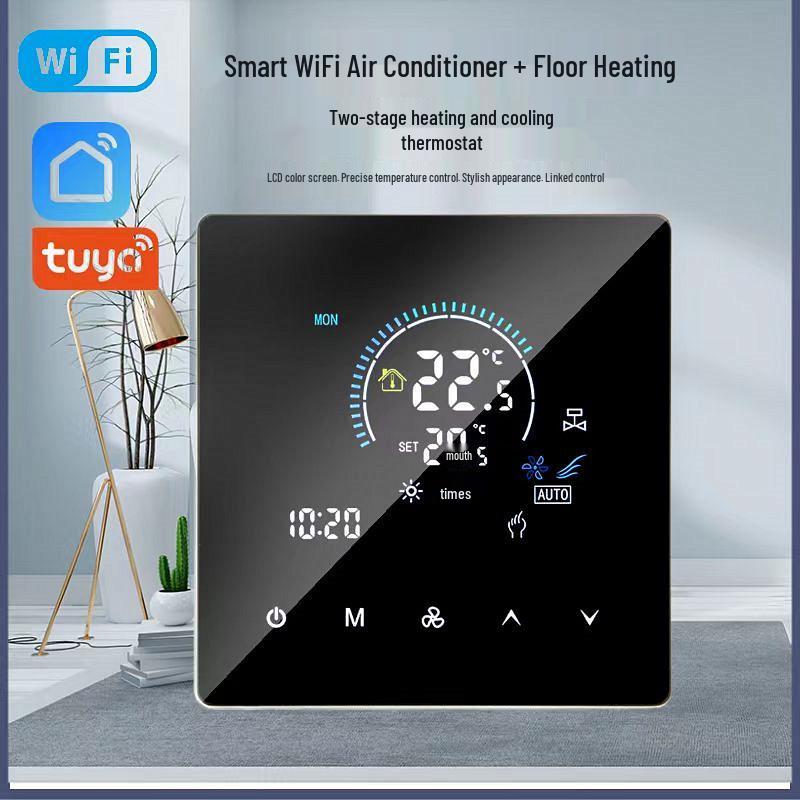 Graffiti Smart WiFi Thermostat for Central Air & Floor Heating with Touch Screen