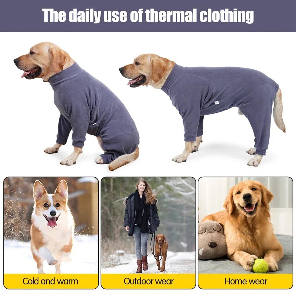 Winter Dog Pajamas Warm Outfits for Medium To Large Dogs Whippet Italian Greyhound Pet Coats Sweaters - Cozy Pet Clothing