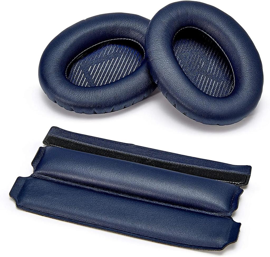 Headband Cushion and Ear Pads Replacement for Bose Quiet Comfort 25 35 (QC25 QC35) and QuietComfort 35 II (QC35ii) Headphones