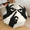 1PC Hands Face Automatic Open/Close Umbrella with Windproof, 8-Rib Sturdy Canopy, Durable Ribs, Fashionable Design, Outdoor Accessory, Fun Prin, Holid