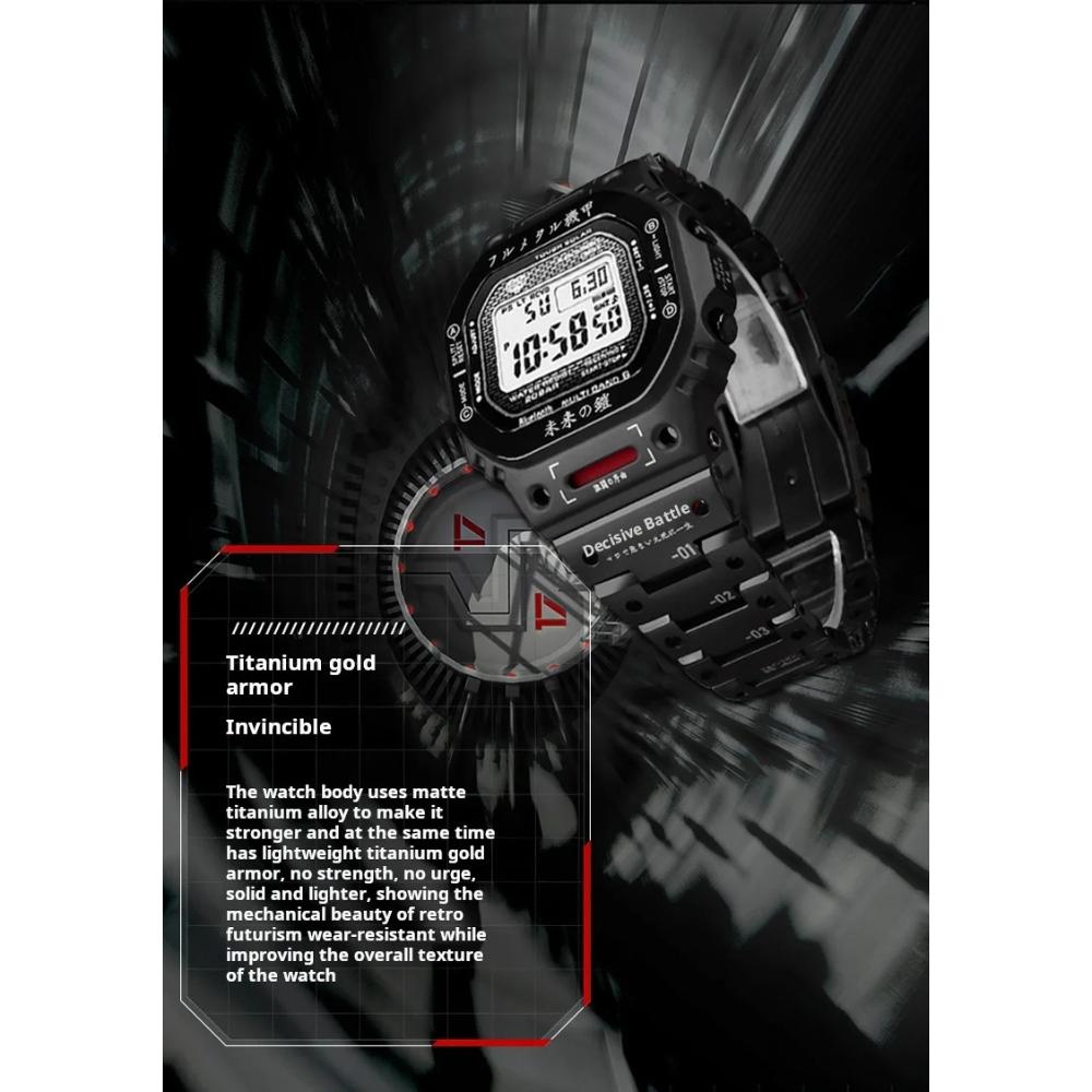 Mod kit DW5600 mecha metal case stainless steel strap For Casio G-SHOCK DW-5600 GW-B5600 GMW-B5000 Men Replaces bezel bracelet