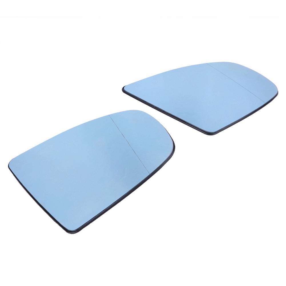 

1 Pair Left & Right Door Side Heated Wing Mirror Glass for BMW X5 E70 2008 2013 Blue
