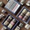 YUBX Masking Tape Vintage Washi Paper Tape with Gold Foil and Retro Pattern Perfect for DIY Gift and 6-Piece Set - Crafts, Journals, Planners,