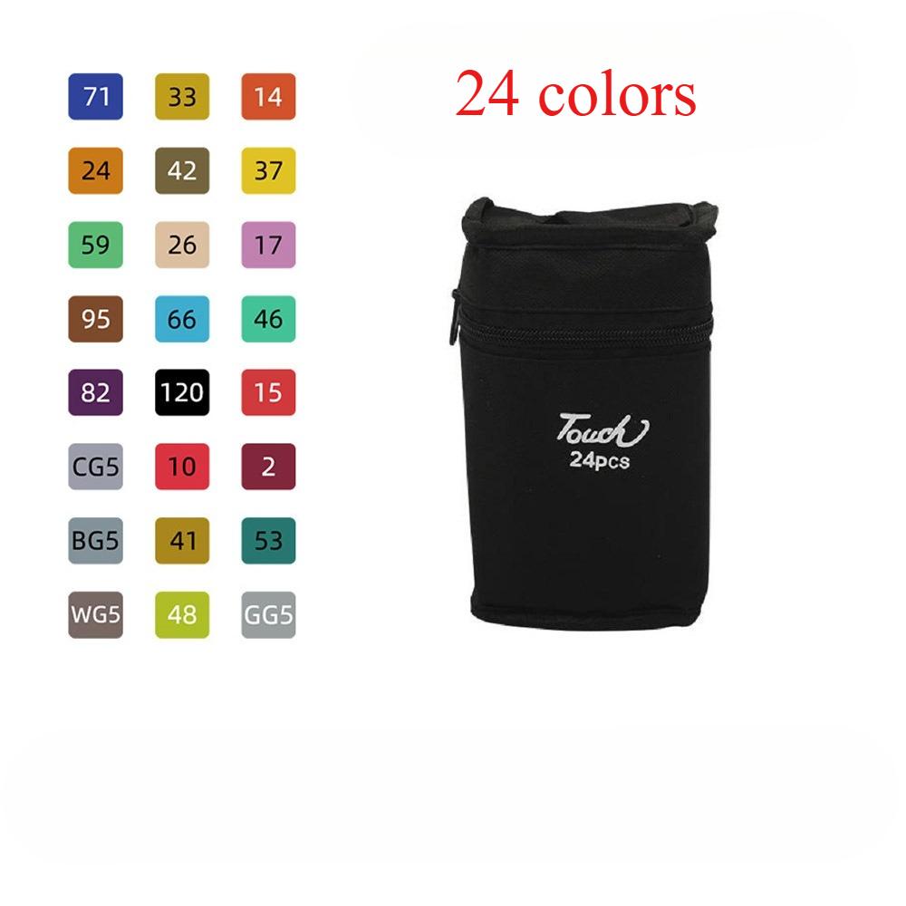

24/48/80 Colors Oily Art Marker Pen Set for Draw Double Headed Sketching Oily Tip Based Markers Graffiti Manga School Art Suppli