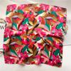 Luxury  Floral Print Square Silk Scarf For Women Hijab Hair Bands Neckerchief Female Satin Shawl Ribbon Headband Fashion