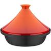 Solid Cast Iron Tagine - GSW - 30 X 22 Cm - Ceramic Lid - Induction - Orange