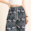 Women's High Waist Elephant Printed Wide Leg Pants - Casual Spring/Summer Style