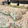 Princess Style Cartoon Shell Super Soft Bed Cover Set - 3 or 4-Piece, All Seasons, Skin-Friendly, Perfect for Dorms