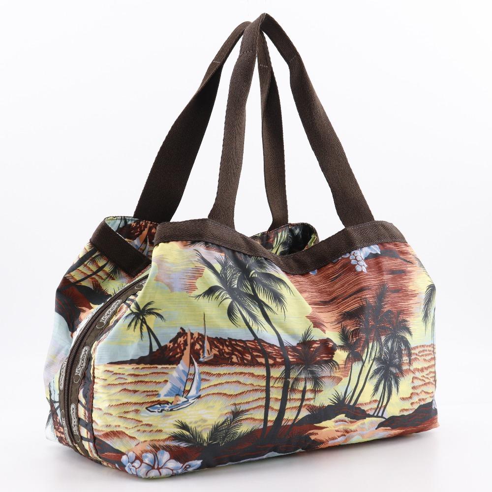 LeSportsac Tote Bag Brown Nylon Women Used