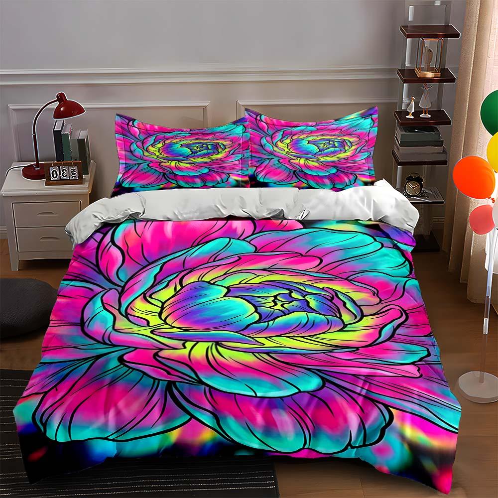 

Vibrant floral swirl Bedding Duvet cover sets Duvet covers Pillowcases gifts (1 * Duvet Cover 2 * Pillowcases, without duvet insert) 135x200cm