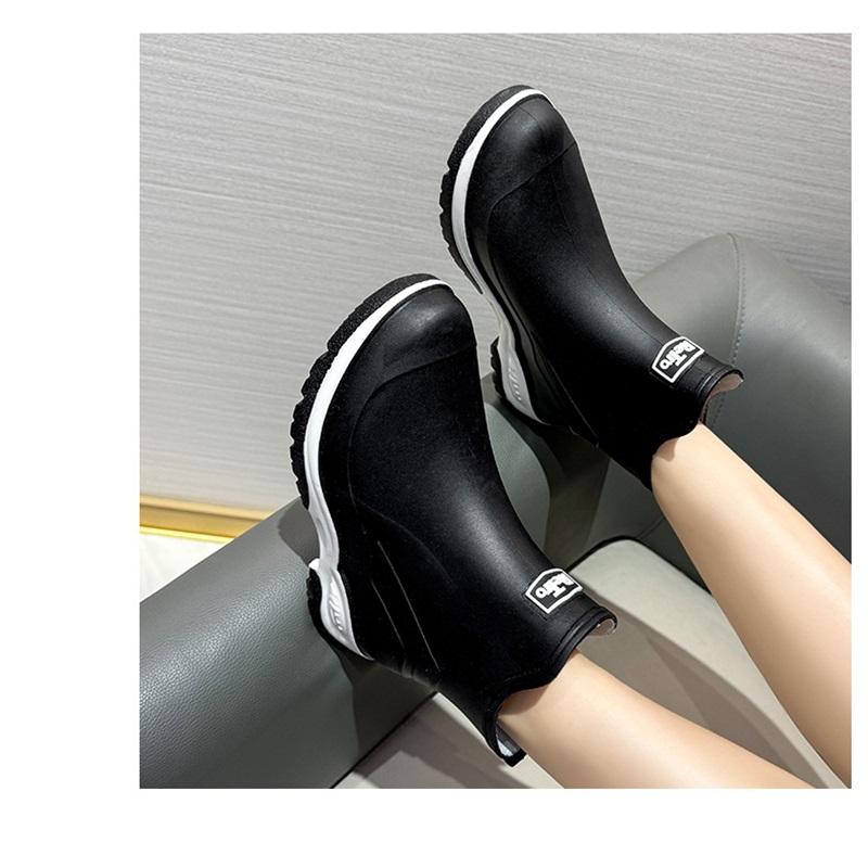 Couples Outdoor Casual Comfortable Anti Slip Waterproof Wear Resistant Short Tube Rain Shoes
