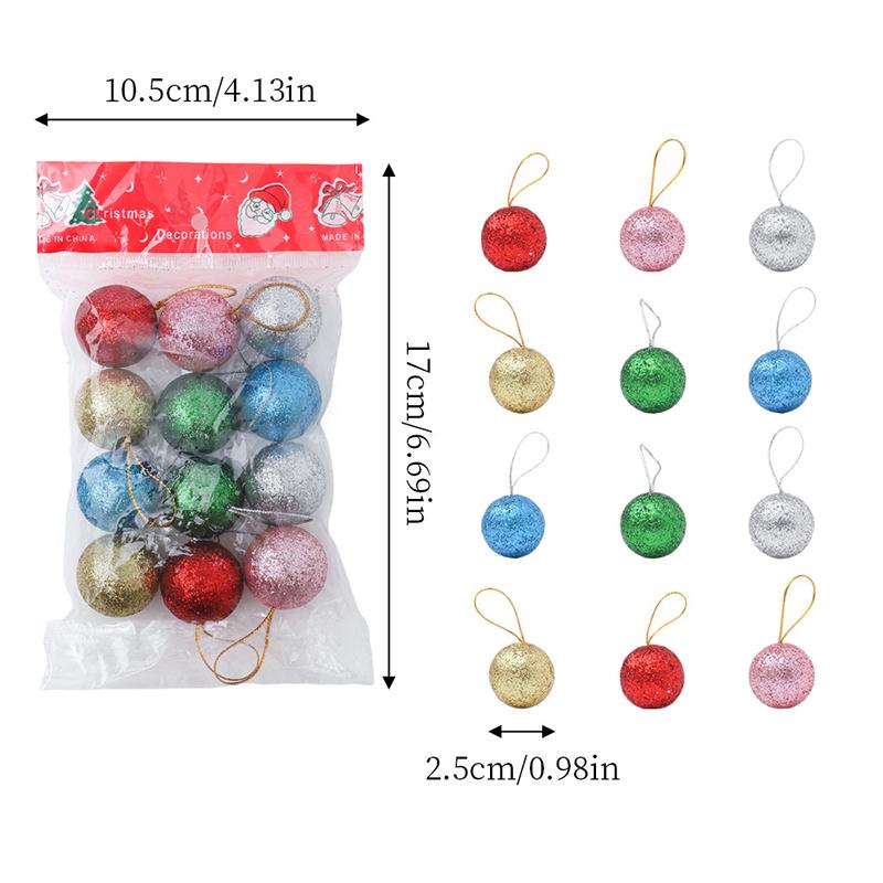 4CM Christmas Satin Ball Christmas Silk Ball Ornament Christmas Tree Hanging Decorations for Home Party Decor New Year Gifts