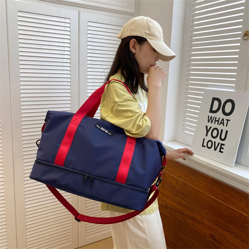 Light and large-capacity fitness bag, nylon travel bag, new men's and women's same fashion sports and leisure bag