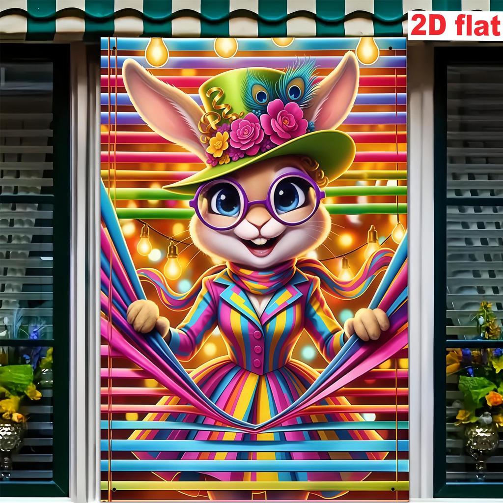 Easter Spring Curtain Background and Window Cover Decor