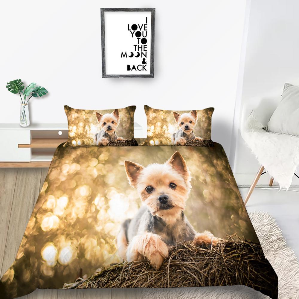 New Fashion Duvet Cover Set Dogs Bedding Pets Pattern Home Textiles High Quality Bedding Set Cover Man Woman King Size Bed Cover