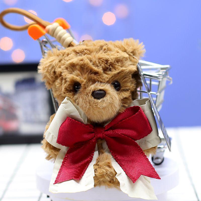 

Hug Baby Bow Tie Bear Plush Doll Pendant Bag Hanging Doll Doll Children Comfort Gift 15cm