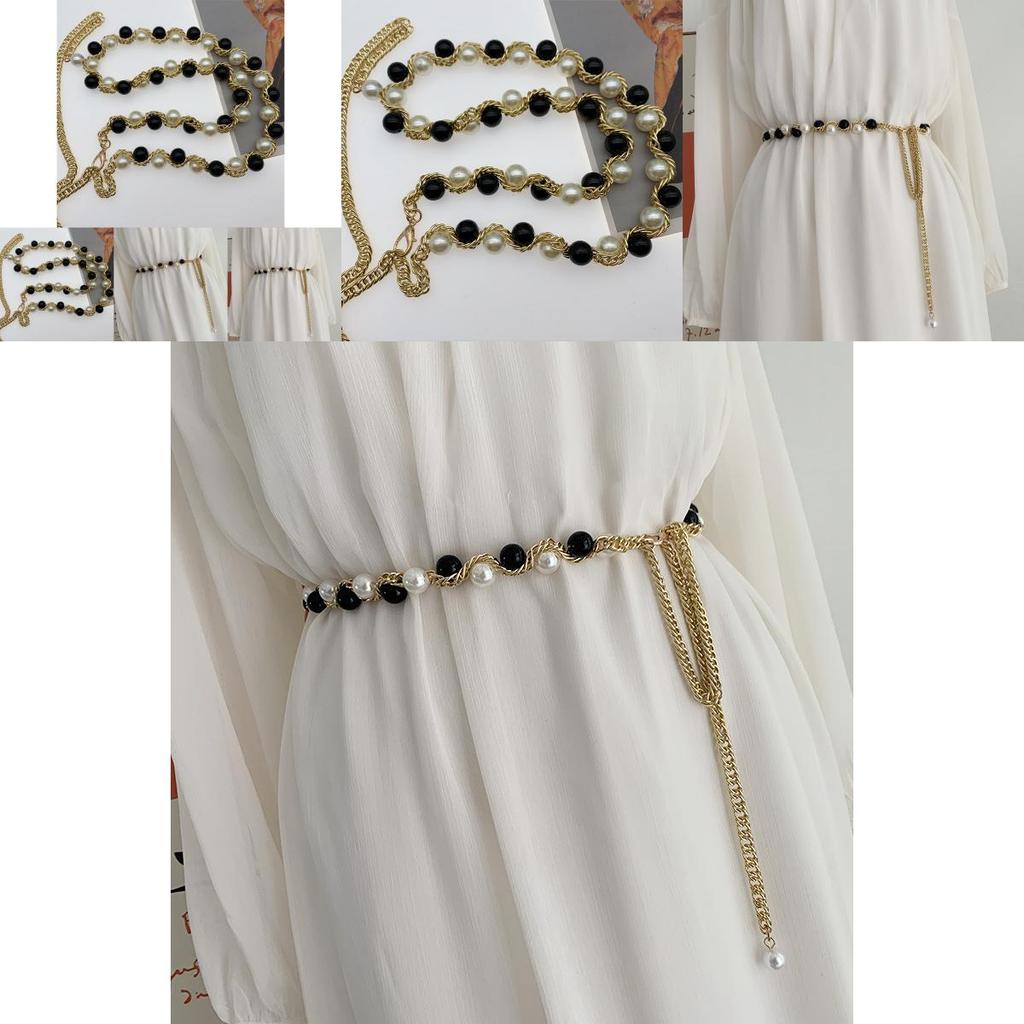 Elegant Black And White Beaded Belt For Women Chic Woven Style For Every Occasion
