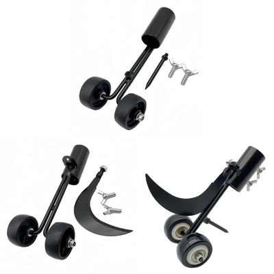 Weeds Remover with Wheels Durable Steel Weeder Rolling Wheel Weeds Hook With Ergonomic Design For Deep Root Extraction