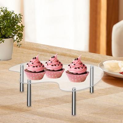 Acrylic Display Riser Jewelry Shelf Cake Rack Space Saving Holder Modern