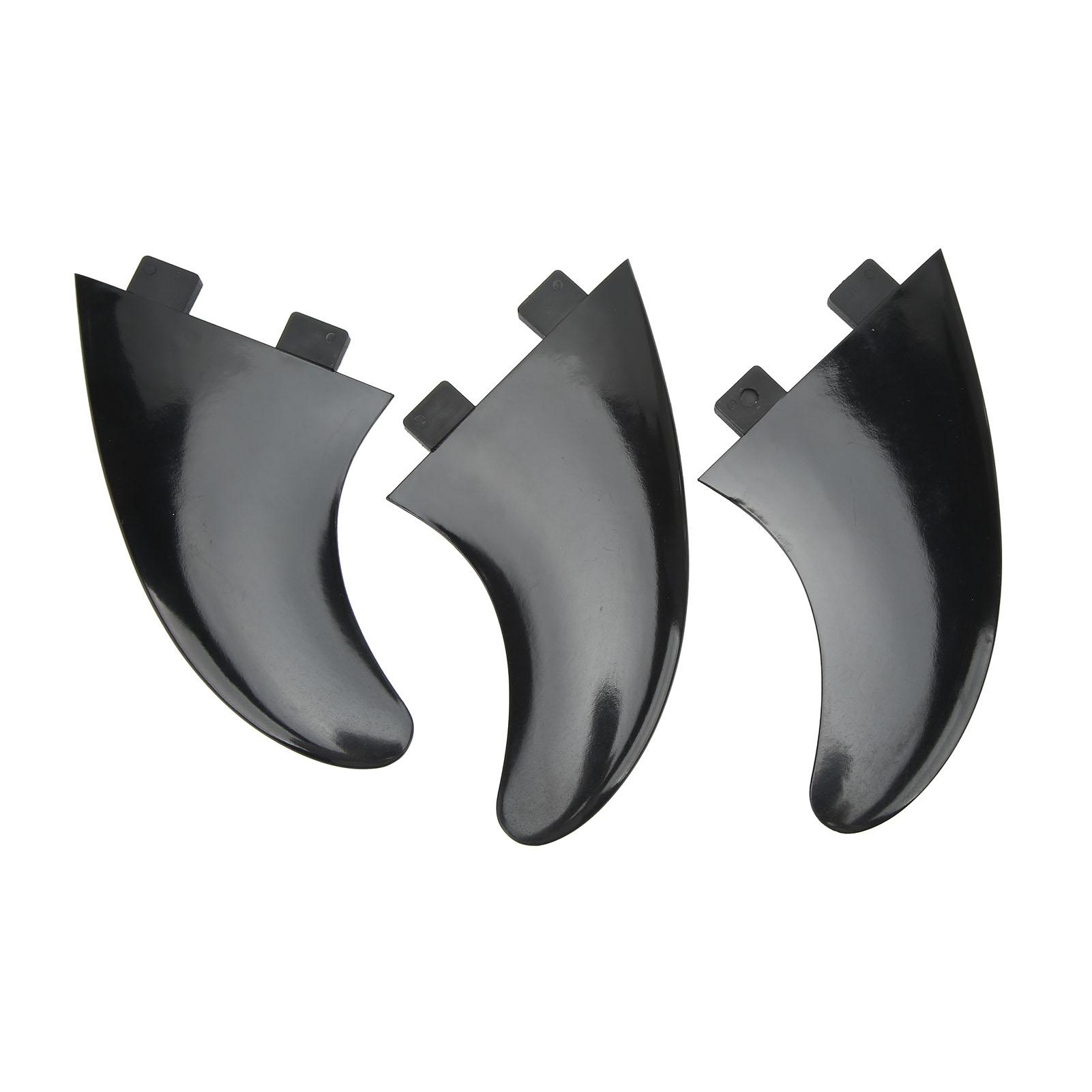

3Pcs Surfboard Fins PVC Quick Release Replacement Tri Fin Set for Longboard Surfboard Paddleboard