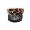 Elegant PU Leather Beret Hat with Rivet Studded Hat Belt for Fashion Comfortable Wear for Autumn Winter Punk Headwear