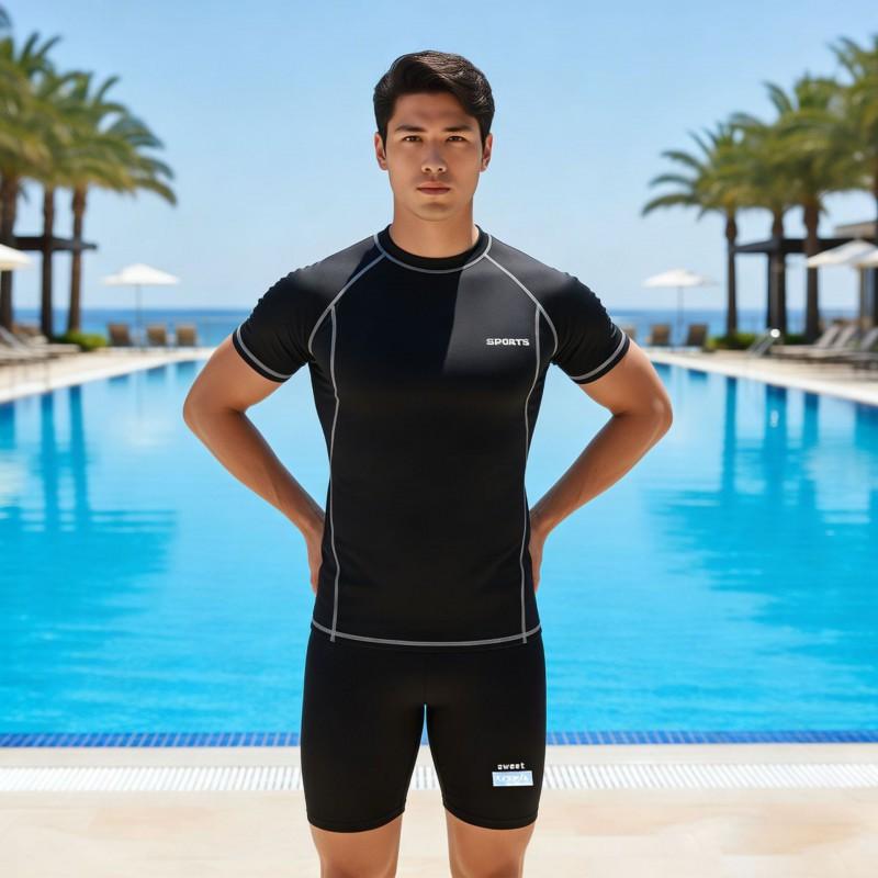 Men's Swimsuit Suit Korean Teen Adult Split Swimming Quick-drying Tight-fitting Trunks