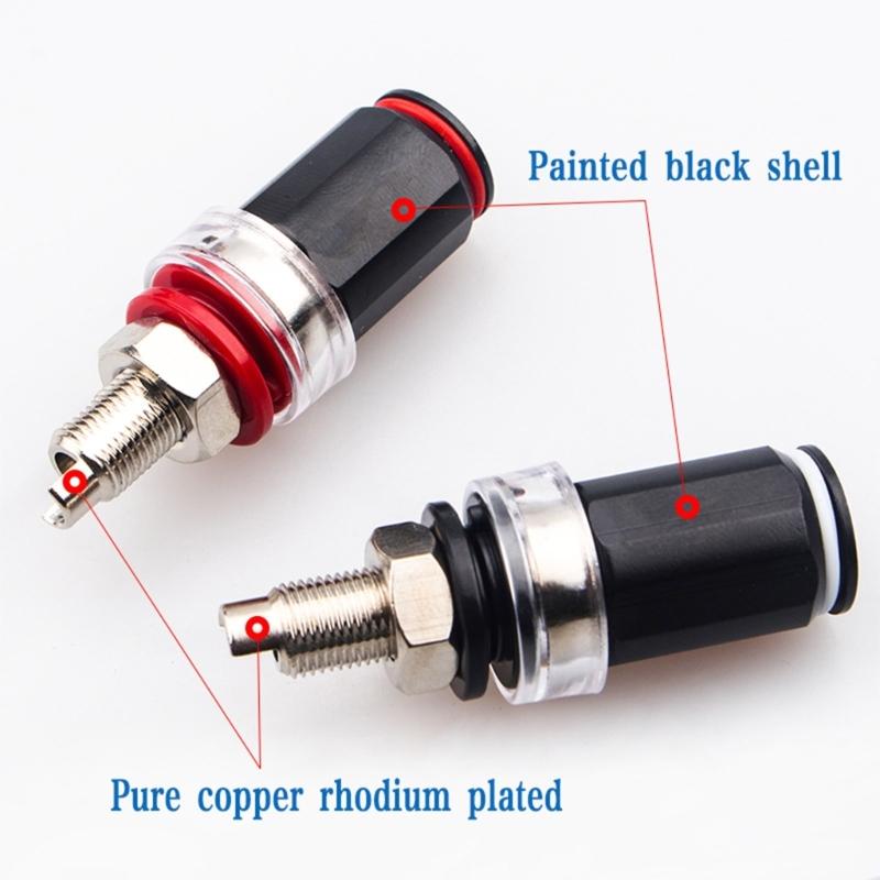 Copper Speaker Connectors Female Terminals for Home Theater Male Bananas Plugs High Conductivity