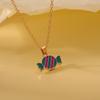 Rainbow Dinosaur Unicorn Friendship Necklace for Children – Creative Pendant Gift