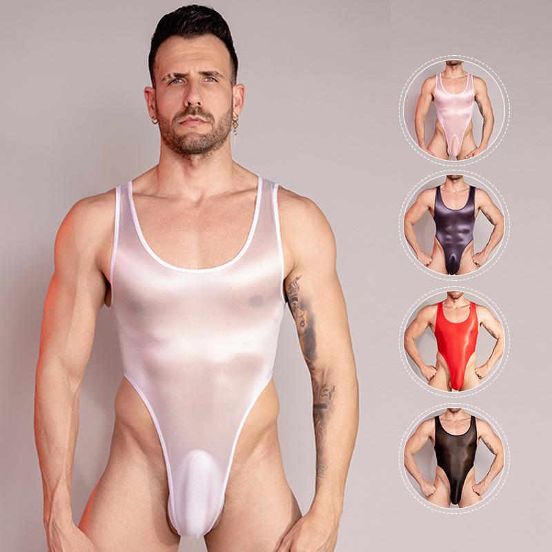 Desire Men's Silky Smooth Bodycon Bodysuit - Comfortable, High Elasticity, Body Shaping Lingerie