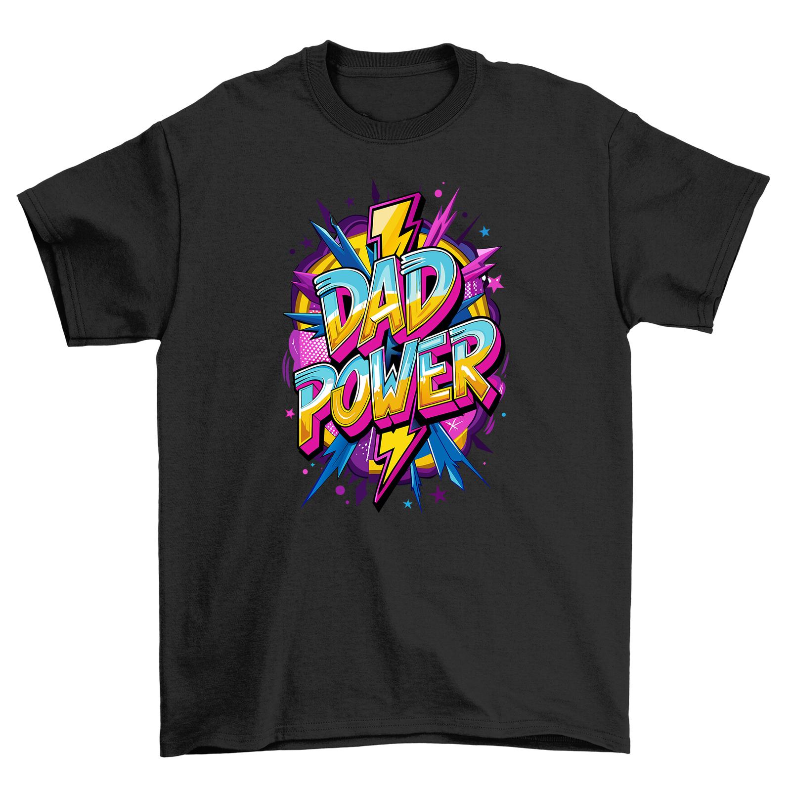 Dad Power Superhero Emblem T-Shirt Mens Womens Tees Top - Unleash the Ultimate Dad Jokes! 100% Cotton 4XL