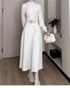 Autumn/Winter 2024 Women's French Hepburn Style Black Knit Dress - Mid-Length, Small Waist Trend