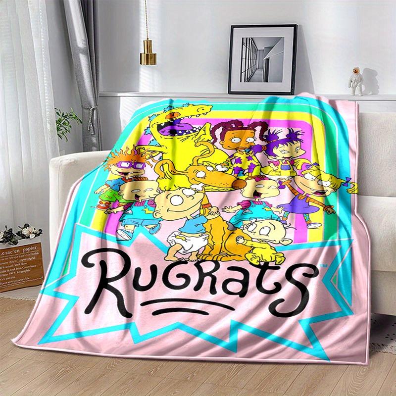 1pc Rugrats Home Decor: Cozy Flannel Blanket, Perfect Gift for Bedroom, Living Room, Travel, Camping, Car, Beach, Office Naps, Ideal Sofa Throw, Outdo