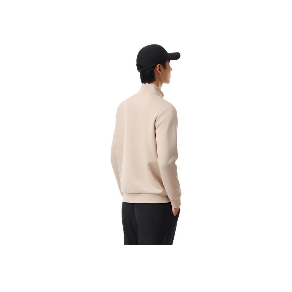 Anta Fleece Lined Warm Stand Collar Zipper Cardigan Sports Comfortable Campus Life Fashion Versatile Jacket Knitwear Men Jackets 952547710-4
