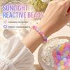 UV Sunlight Reactive Color Changing Round Glass Spacer Beads For DIY Bracelet Necklace Handmade Jewelry Craft Making Supply