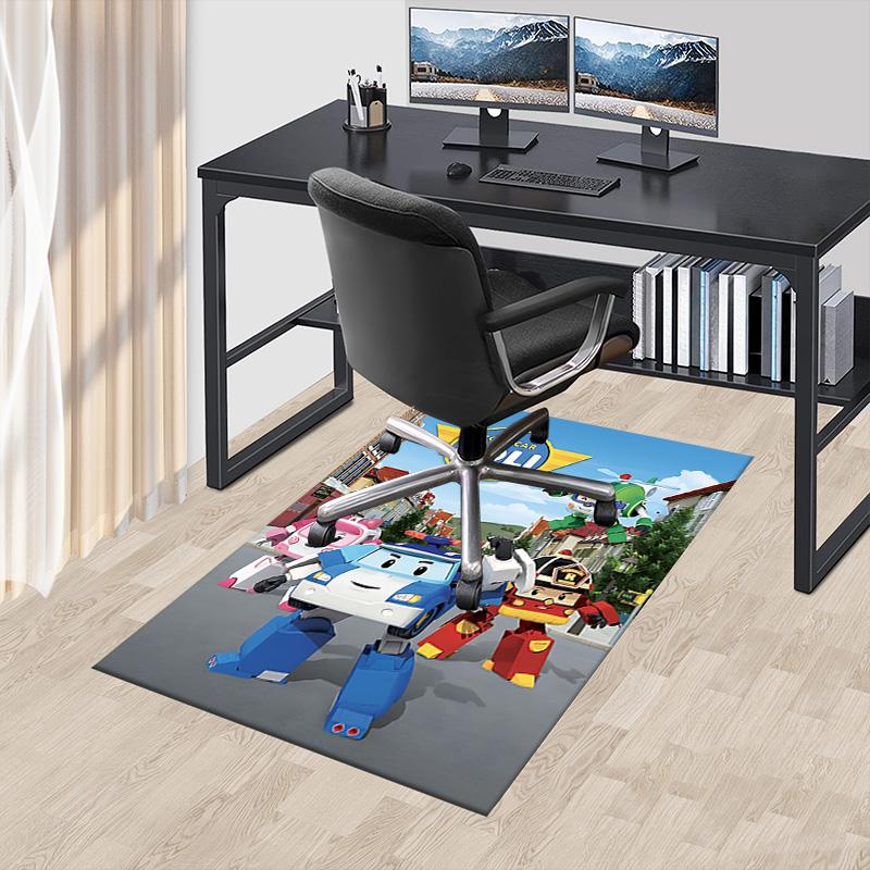 1pc Robotic Friends Adventure Carpet for Playroom Bedroom Living Room Sofa Home Decor,kids Game Area Rug Non-slip Floor Mat Y730157