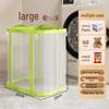 Foldable Breathable Mesh Laundry & Toy Basket - Large Capacity Clothes Storage for Bathroom & Household