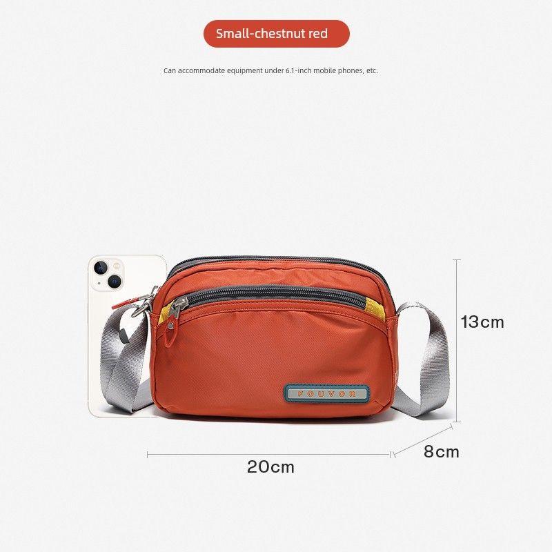 

Firefox New Arrival Middle-Aged Lightweight Oxford Cloth Mobile Phone Bag Chestnut Red (Small)