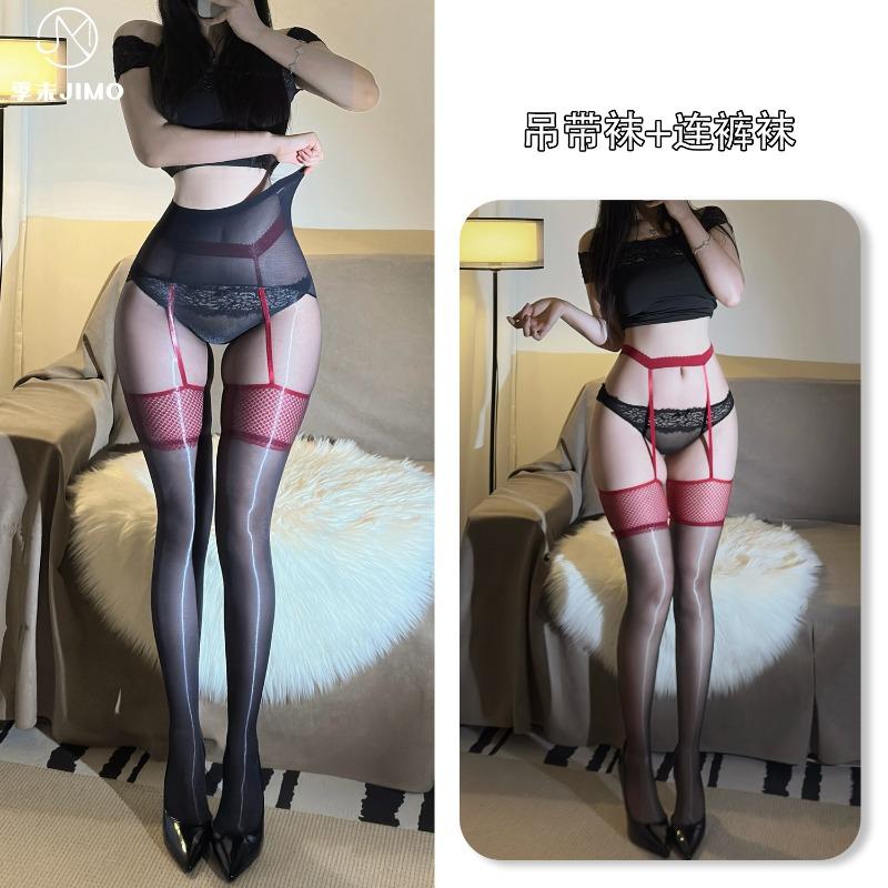 Sex underwear end-of-season Aurora D empty mesh stockings sexy oily horse oil suspender integrated socks stackable stockings