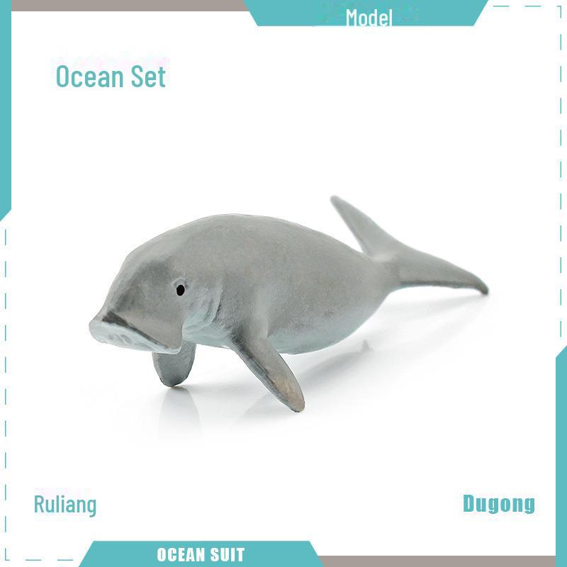 Marine Animal Model Set: Shark, Turtle, Dolphin, Whale, Penguin, Crab, and Seabed Creatures