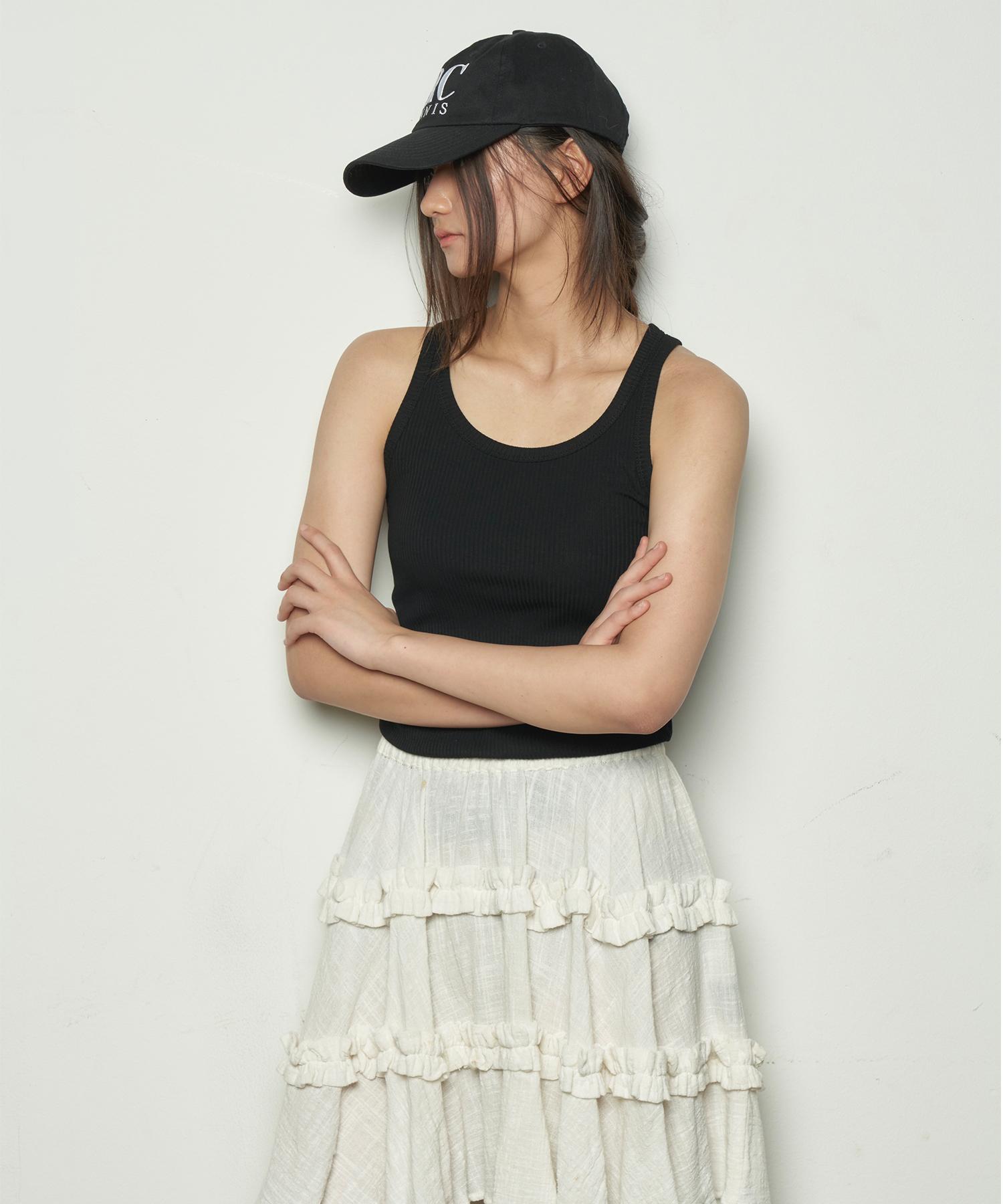 Sai Back Logo Sleeveless Tee Black Black