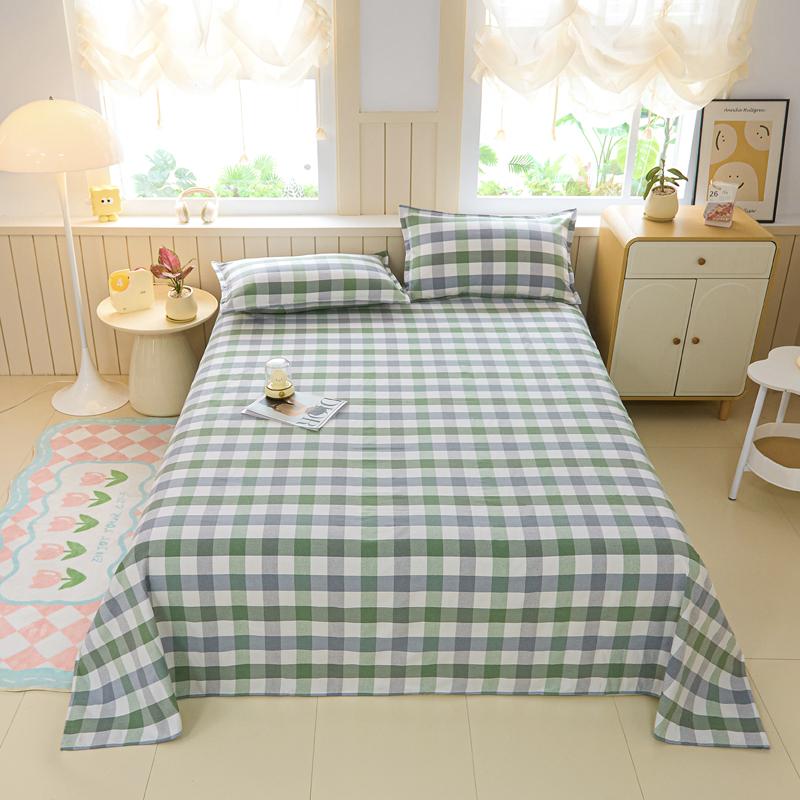 Cotton Thickened Bed Sheet 1pc Plant Flowers Printed Single Double Top King Sheets Pure Cotton Single Size Kids Bed Linen