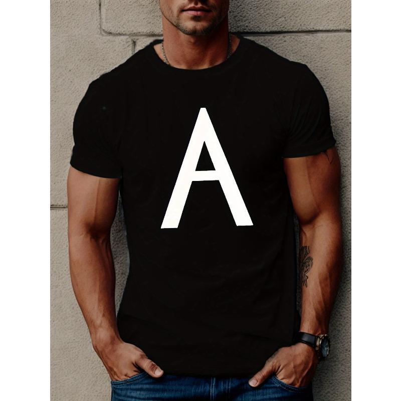 

A Men s Short Sleeve T-shirt New Summer Style T-shirt Top , Oversized, Cool, Casual 4XL чорний