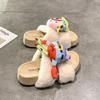 Thick Bottom Comfortable Non-slip Cartoon Hairy Drag Cute Personality Crab Boss Hairy Slippers Female